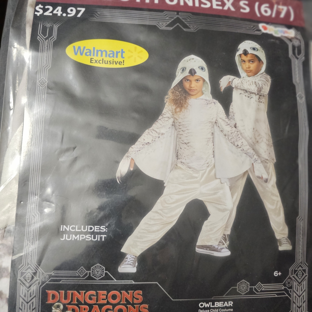 Dungeons & Dragons Honor Among Thieves Owlbear Costume Unisex Small 6/7 NWOT